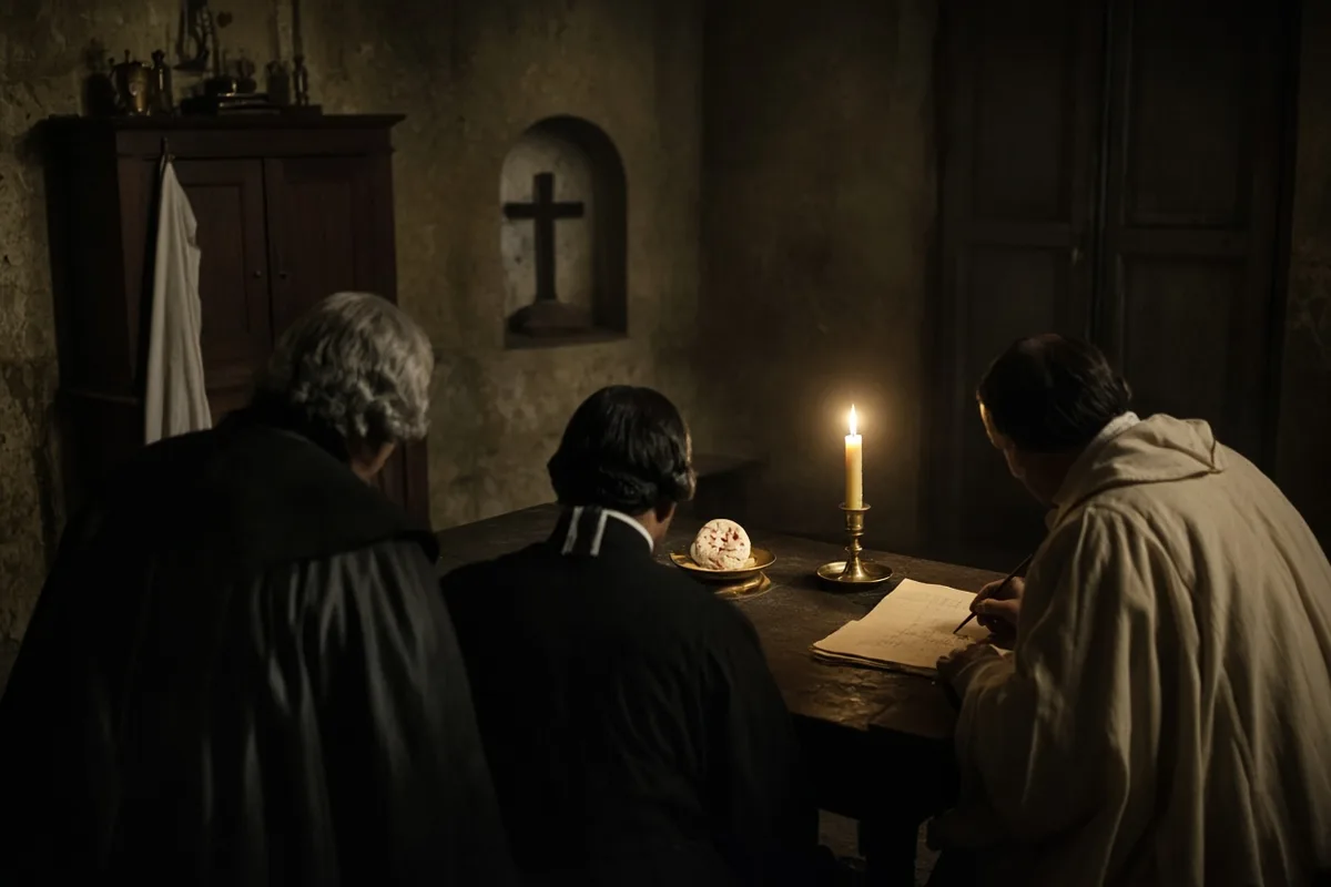 The relic has been examined and documented by ecclesiastical authorities over the centuries.