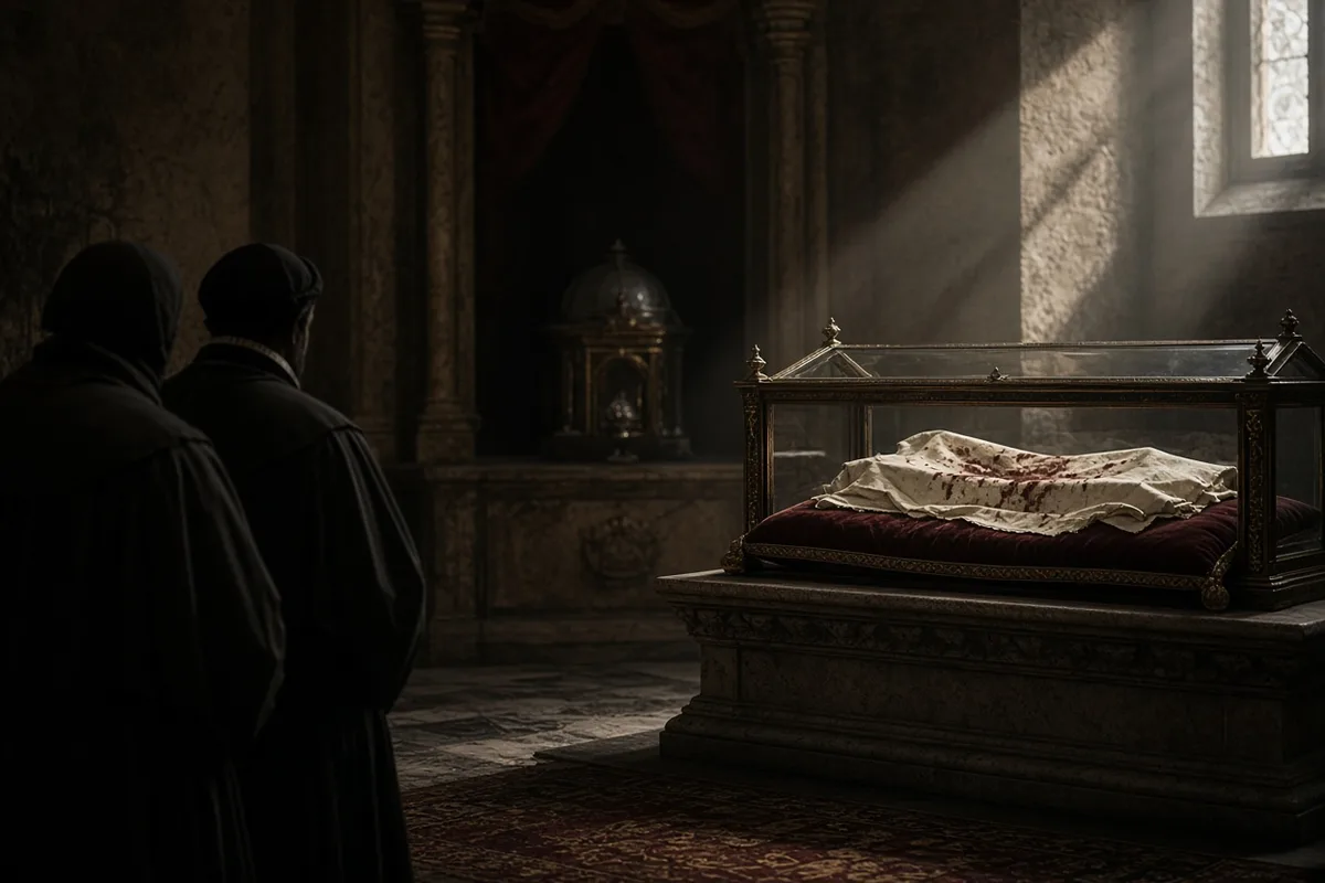 The corporal has been kept and venerated as a relic of the Eucharistic miracle since the 13th century.