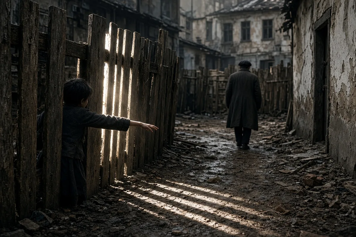 Sendler entered the sealed Warsaw Ghetto regularly, witnessing starving children begging through gaps in courtyard walls.