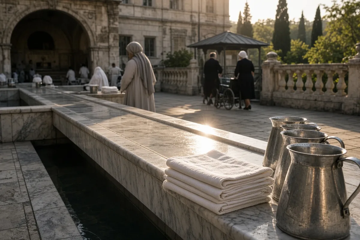 The healing waters of Lourdes were applied during Anne-Marie Ménage's stay.