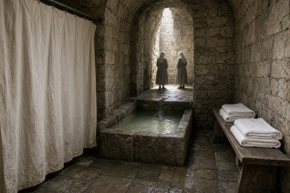 Pilgrims at Lourdes were immersed in the spring waters as part of the healing rituals.