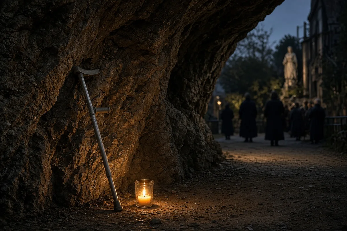 The grotto at Lourdes became the site of reported miraculous recoveries in the mid-twentieth century.