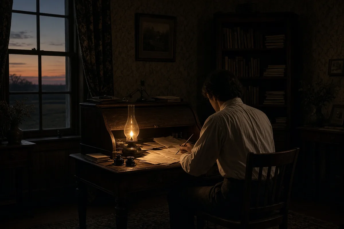 In 1896 Charles Sheldon composed the novel In His Steps at his Topeka study.