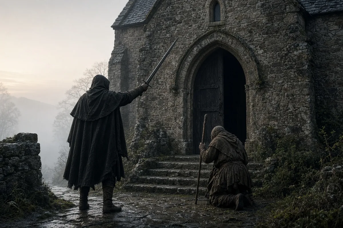 Wenceslaus was murdered by his brother Boleslav at the church door in 935.