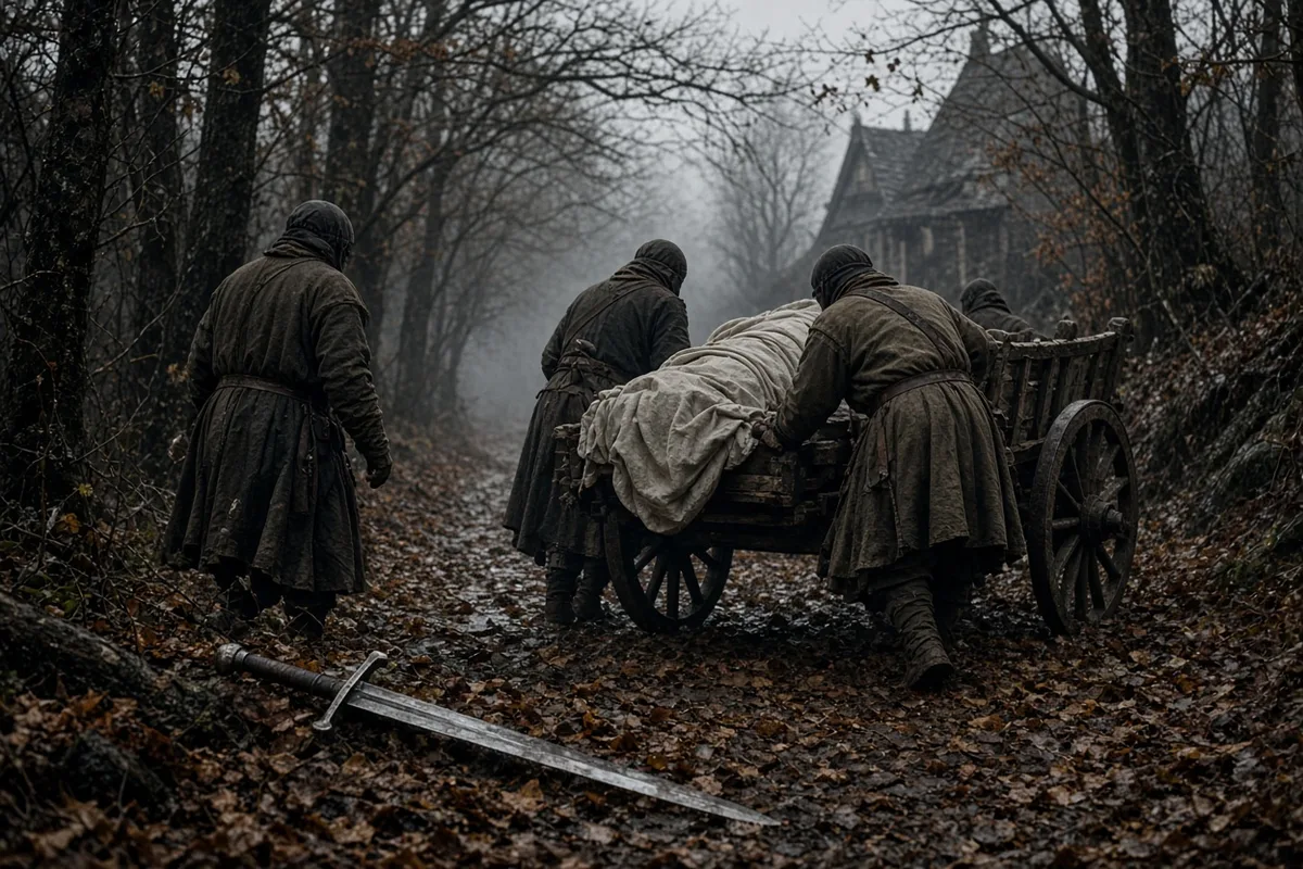 The duke’s body was taken away after the assassination, becoming a symbol of faith.