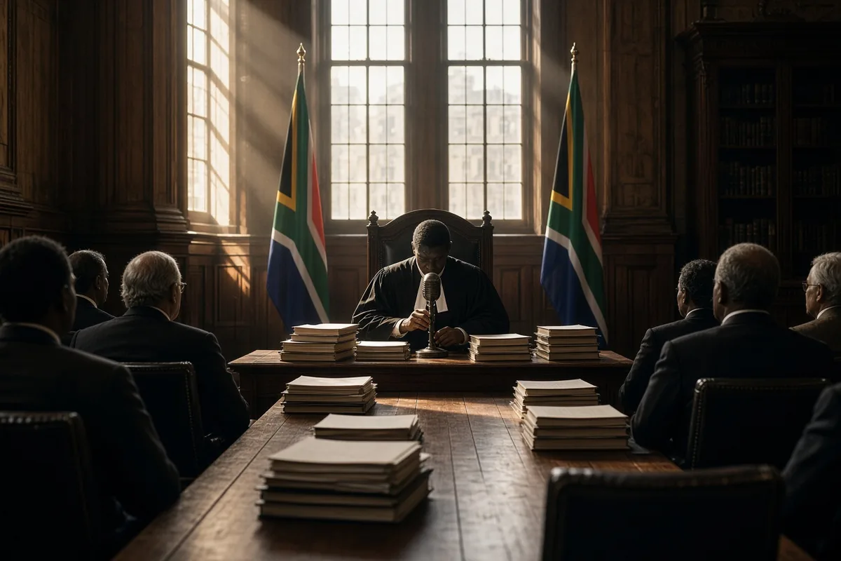 Desmond Tutu guided the Truth and Reconciliation Commission through public hearings beginning in 1996.