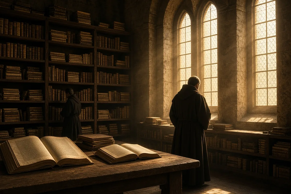 Alcuin's scholars preserved classical and Christian texts through careful copying.