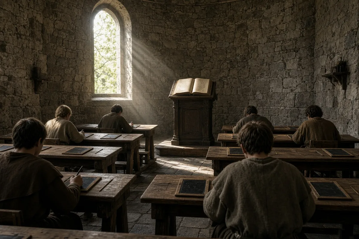 Alcuin founded palace schools that taught grammar, rhetoric, and scripture across the empire.