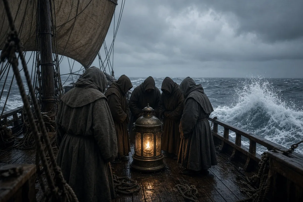 The mission crossed the English Channel and landed safely on the Kentish coast in 597.