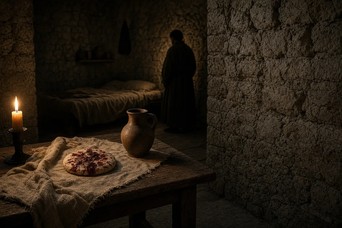 The bleeding host was taken home and hidden, where witnesses observed continued bleeding.