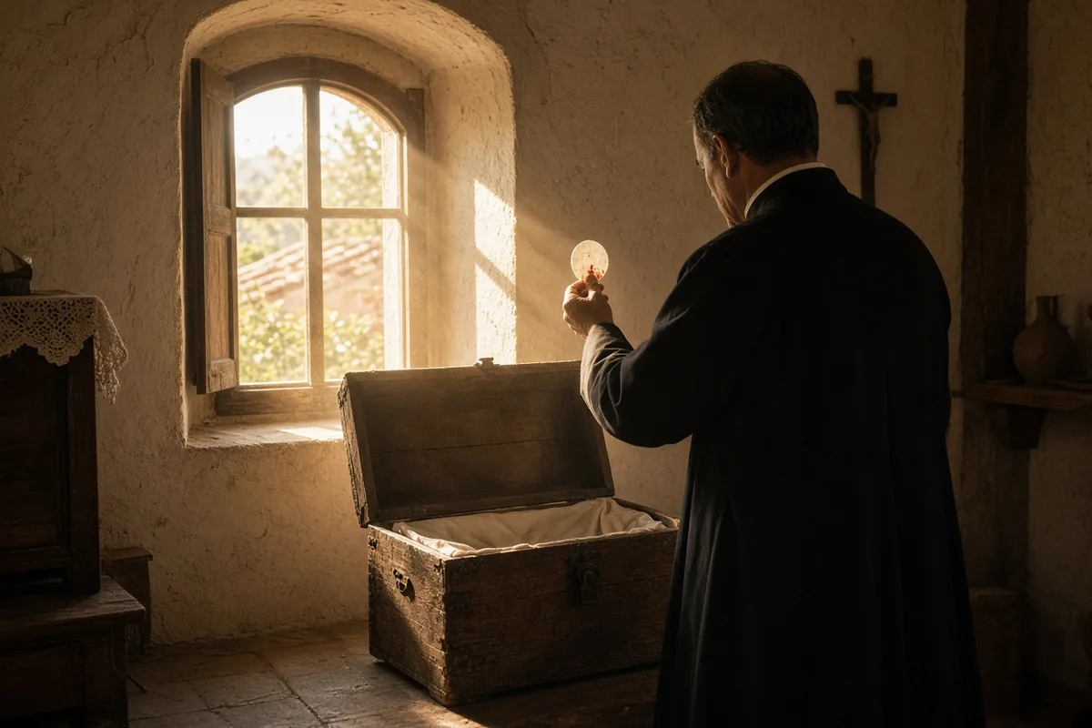 The local priest recovered the host and returned it to the church for veneration.