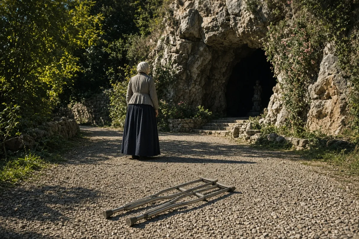 Suzanne Aubry was observed walking without assistance after the reported healing at Lourdes in 1955.