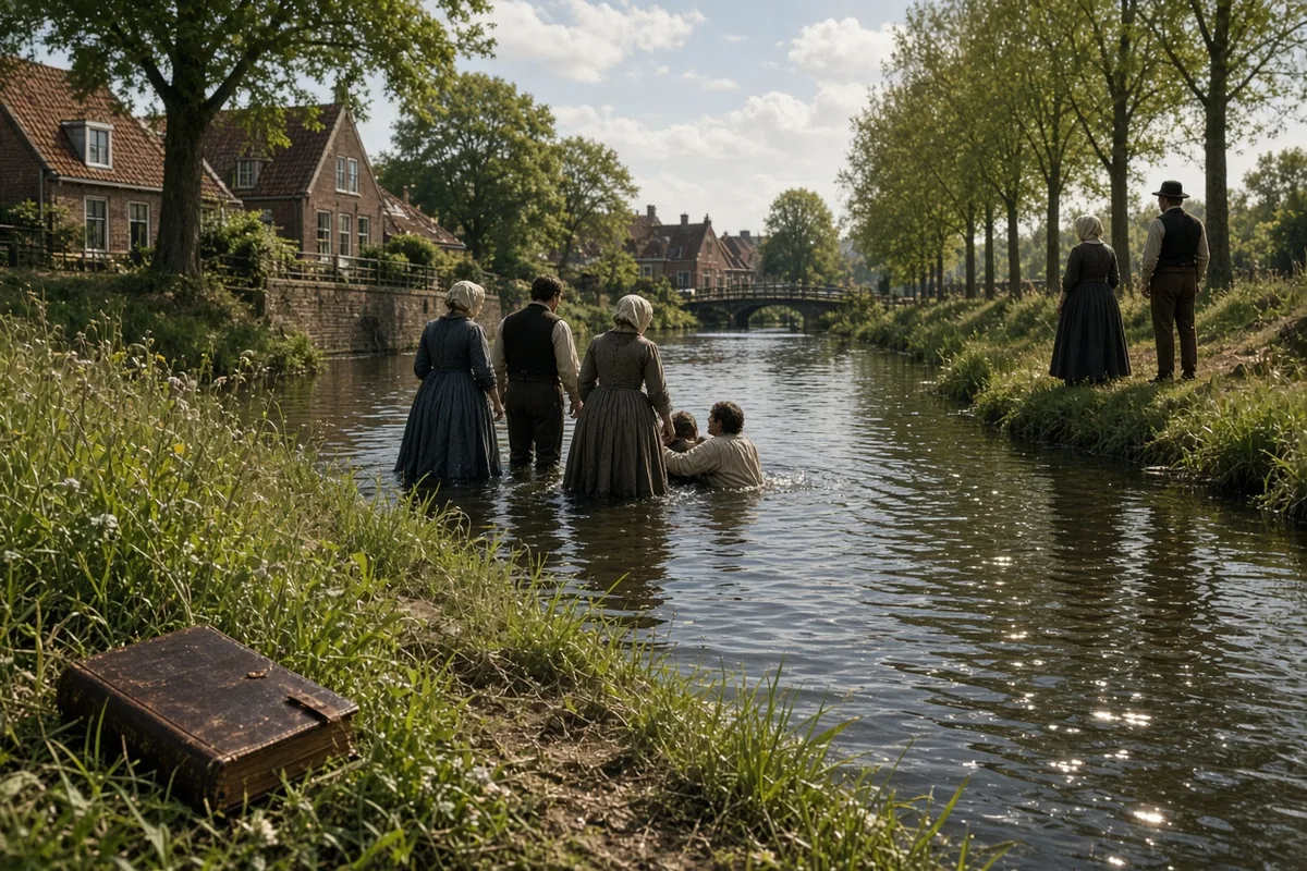 Believer's baptism by immersion replaced infant baptism among the emerging Mennonite congregations in the Netherlands.