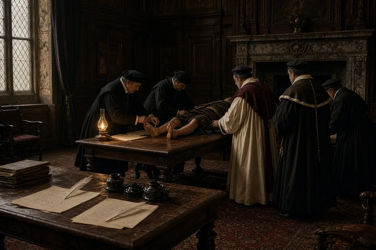 Physicians and church officials examined the restored leg and recorded sworn testimonies in 1640.