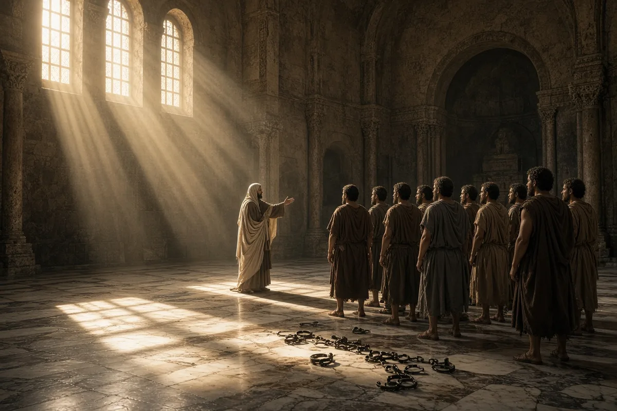 Augustine arranged the redemption of kidnapped free persons through church resources.