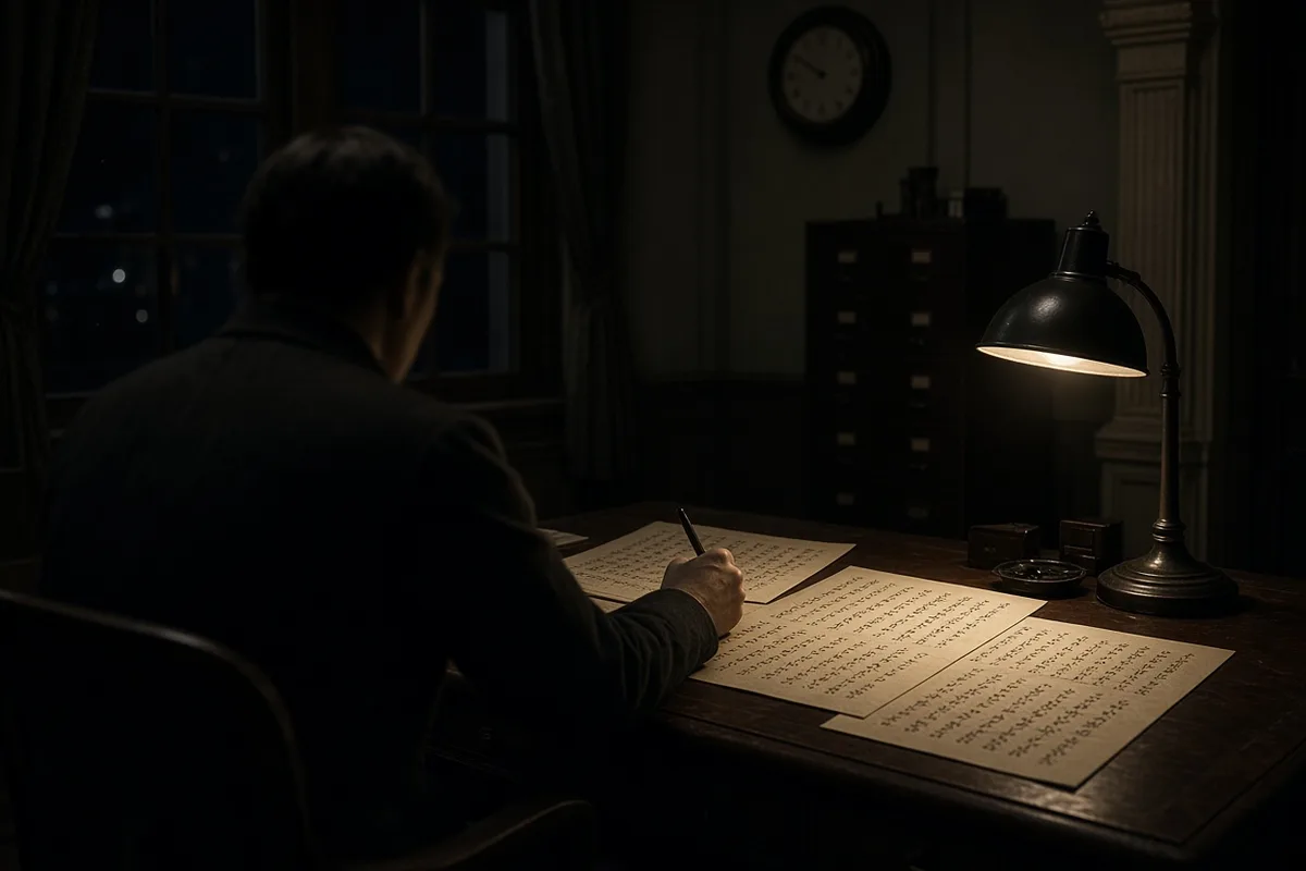 Sugihara hand-wrote the visas himself, working through the night for weeks.