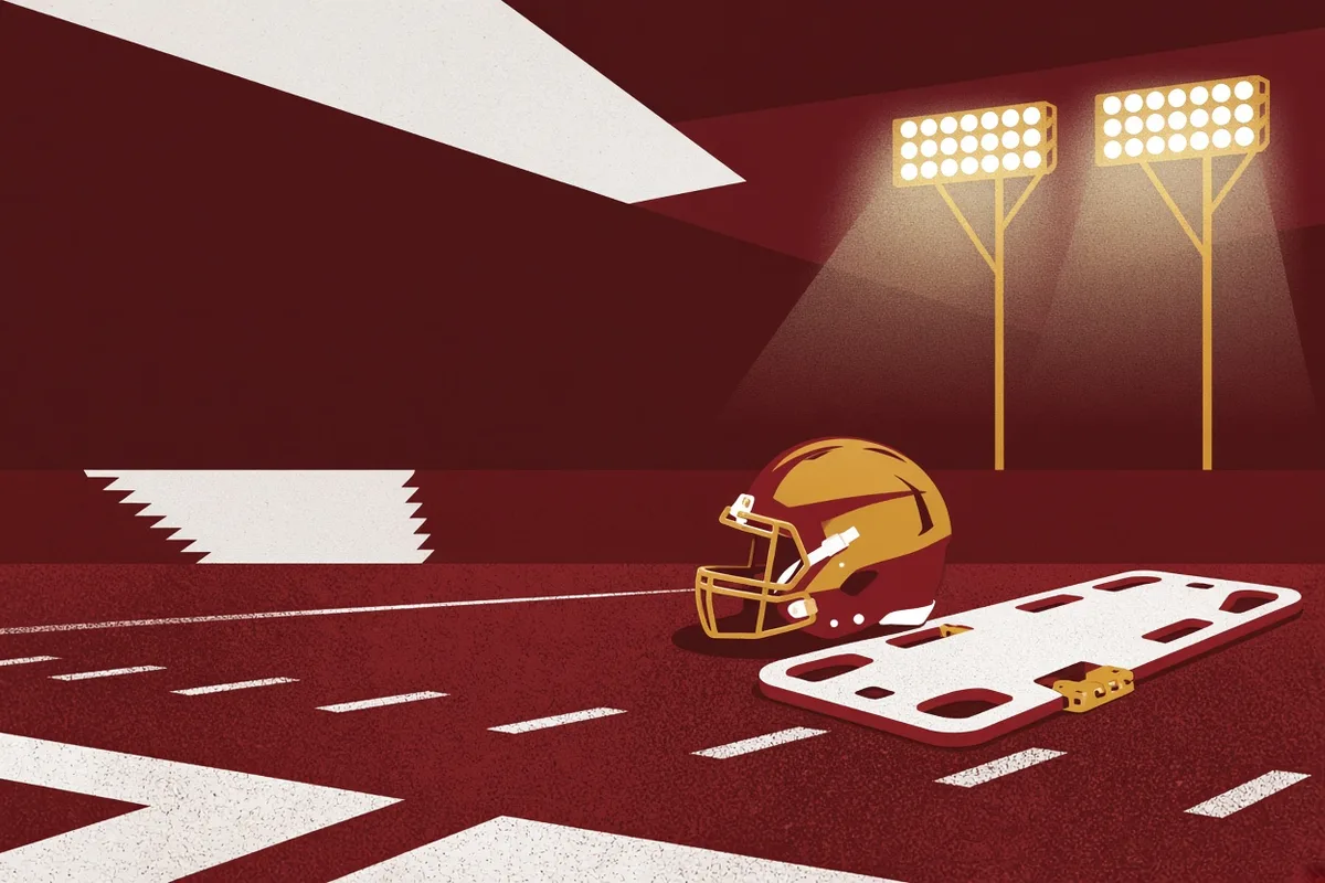 Iowa State Singletary Taken Off Field on Backboard