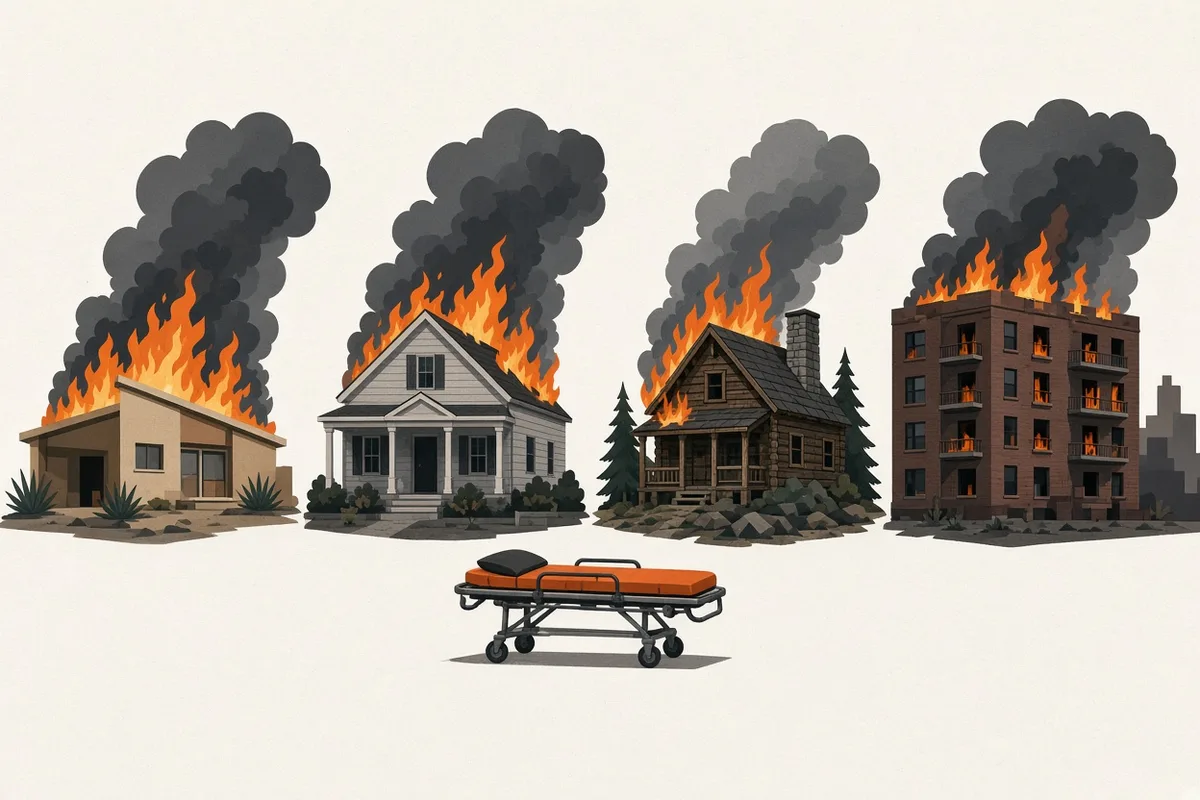 Residential Fires Hospitalize Residents Across Multiple Cities