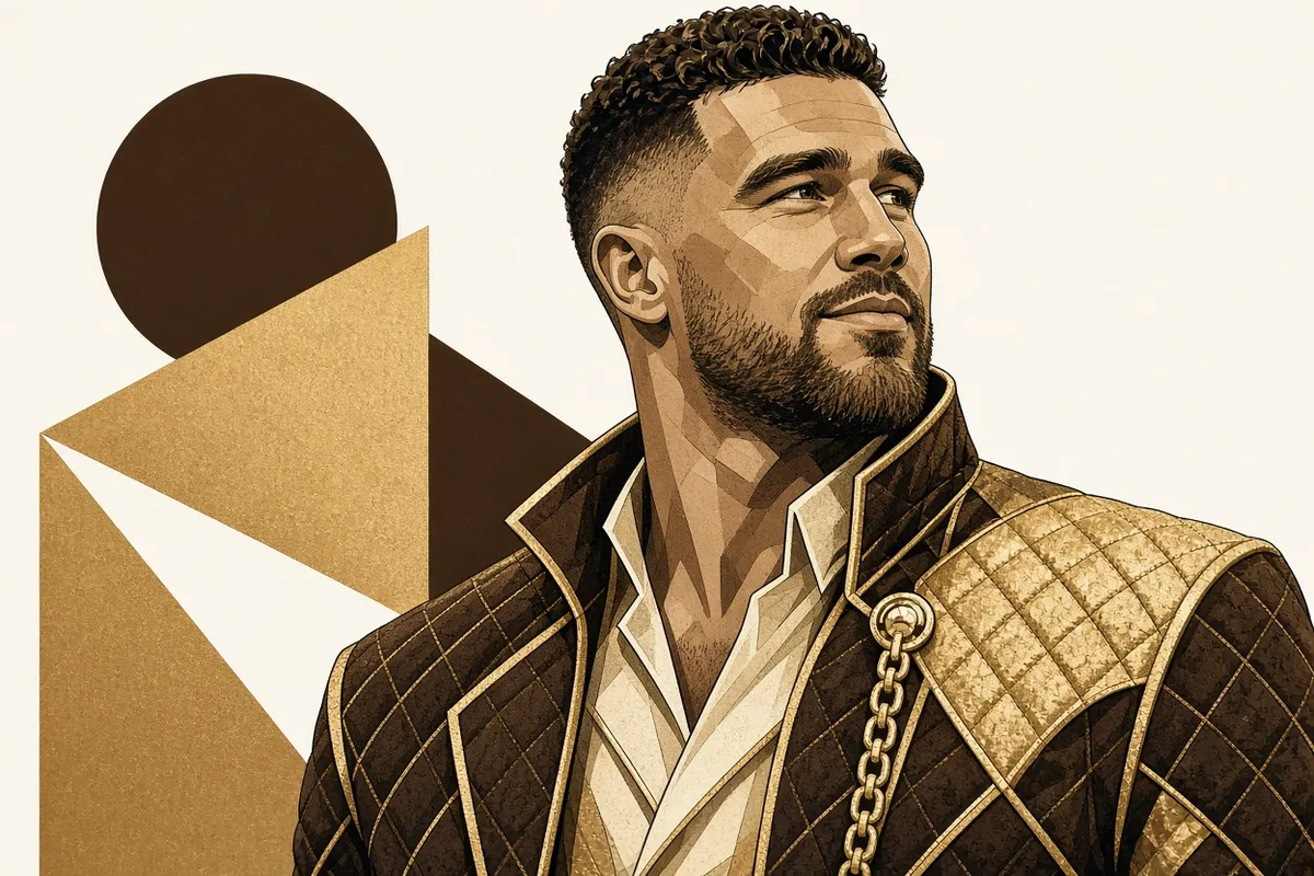 Travis Kelce wears Louis Vuitton jacket to Sunday Night Football