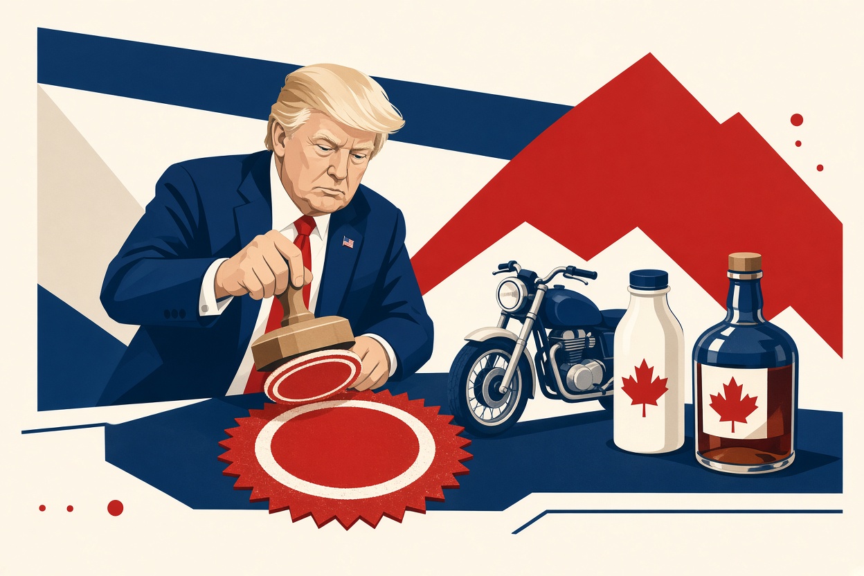 Trump administration to ban some Canadian motorcycles, dairy and alcohol