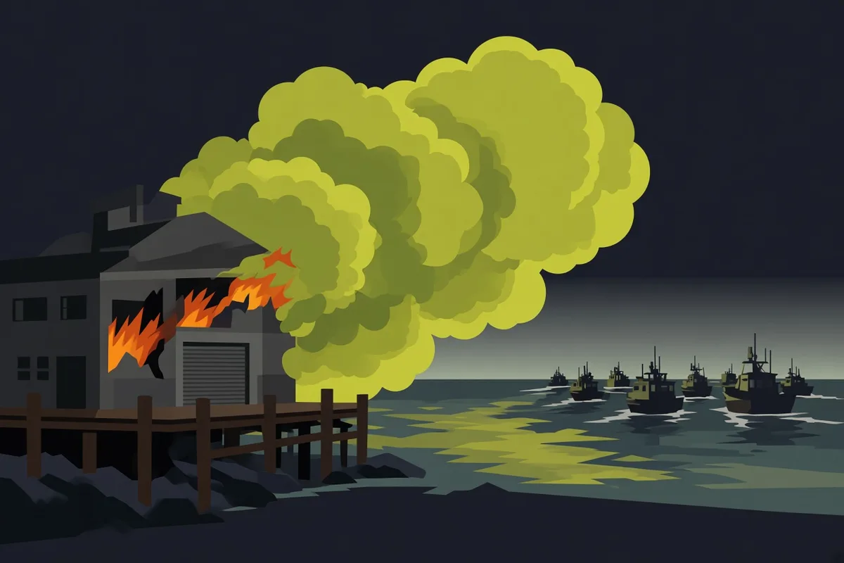 Newport Orders One-Mile Evacuation After Seafood Plant Fire