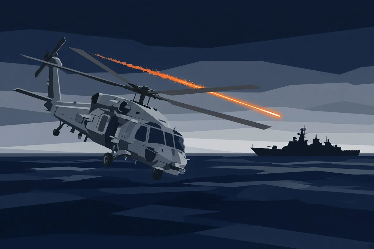 Russian Frigate Fires Flares Near Danish Helicopter