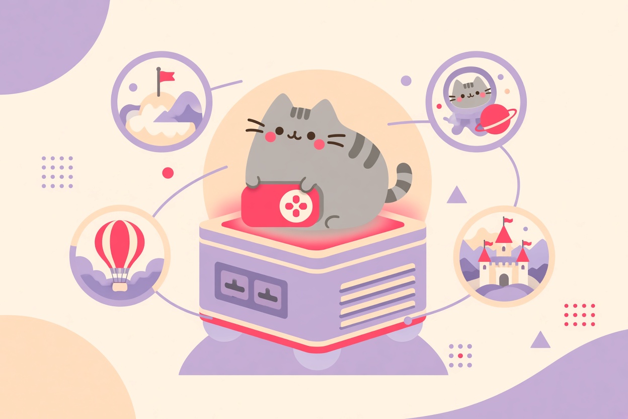 Pusheen’s first game joins four others on Apple Arcade