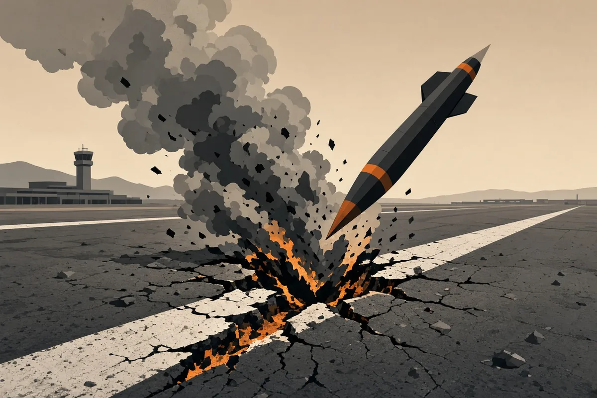 Explosion reported at Aden airport after Houthi missile launch