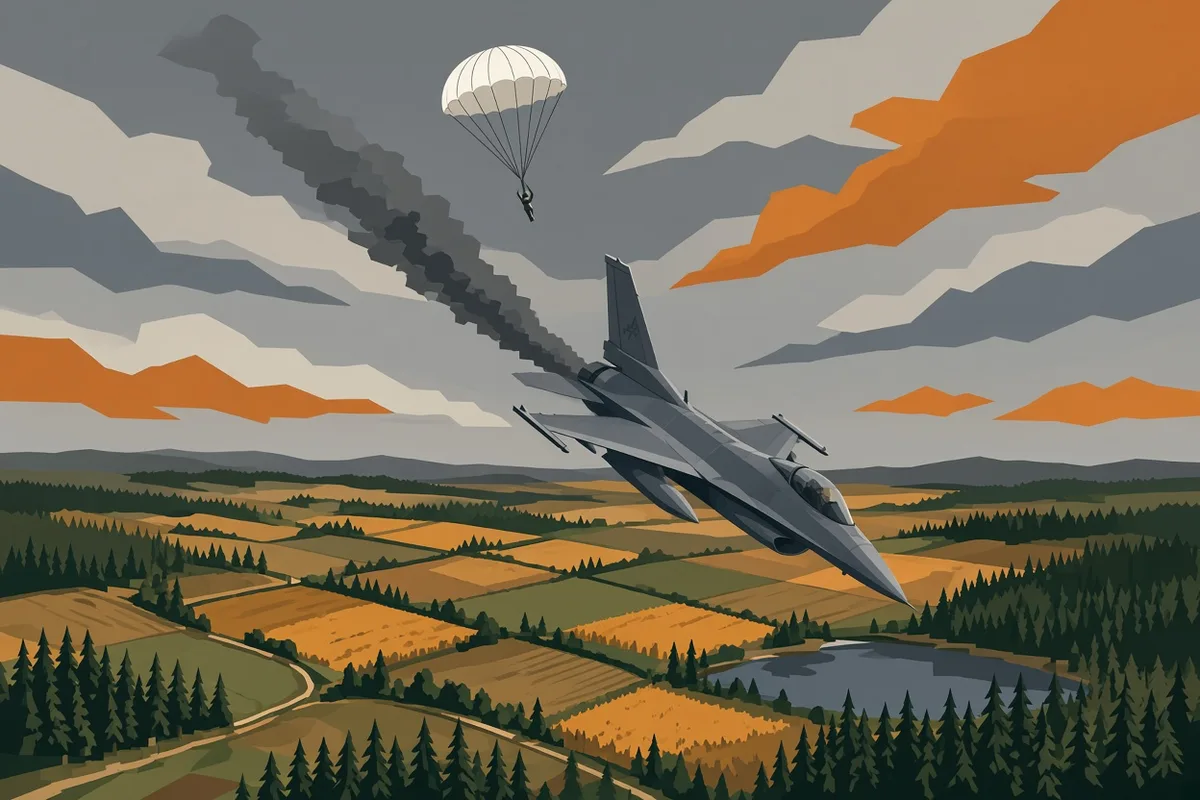 Texas Guard F-16 Crashes Near Traverse City