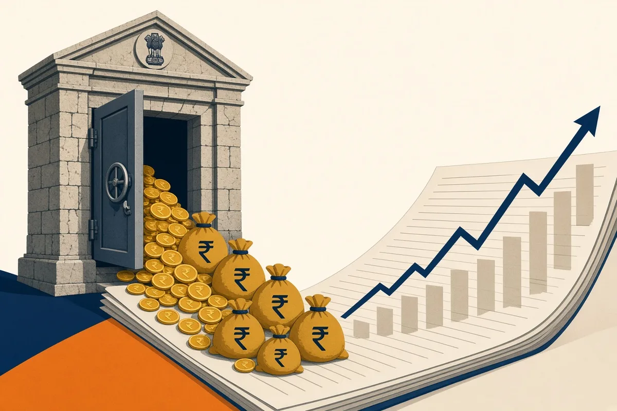 India's Fiscal Deficit Hits 42.1% of FY27 Target After Six Months