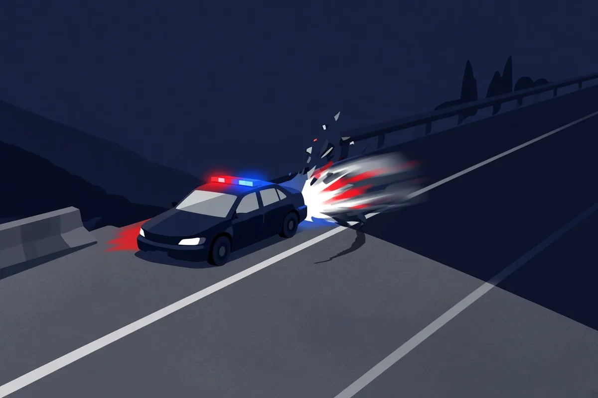 Two ISP Squad Cars Struck, Trooper Injured