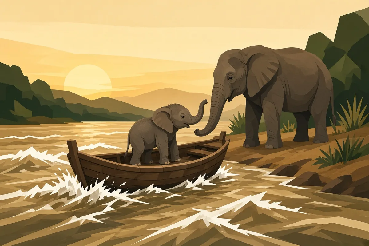 Fishermen Rescue Elephant Calf, Reunite With Mother
