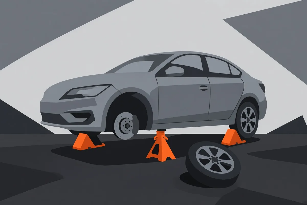 How to change a flat tire without rolling or dropping the car