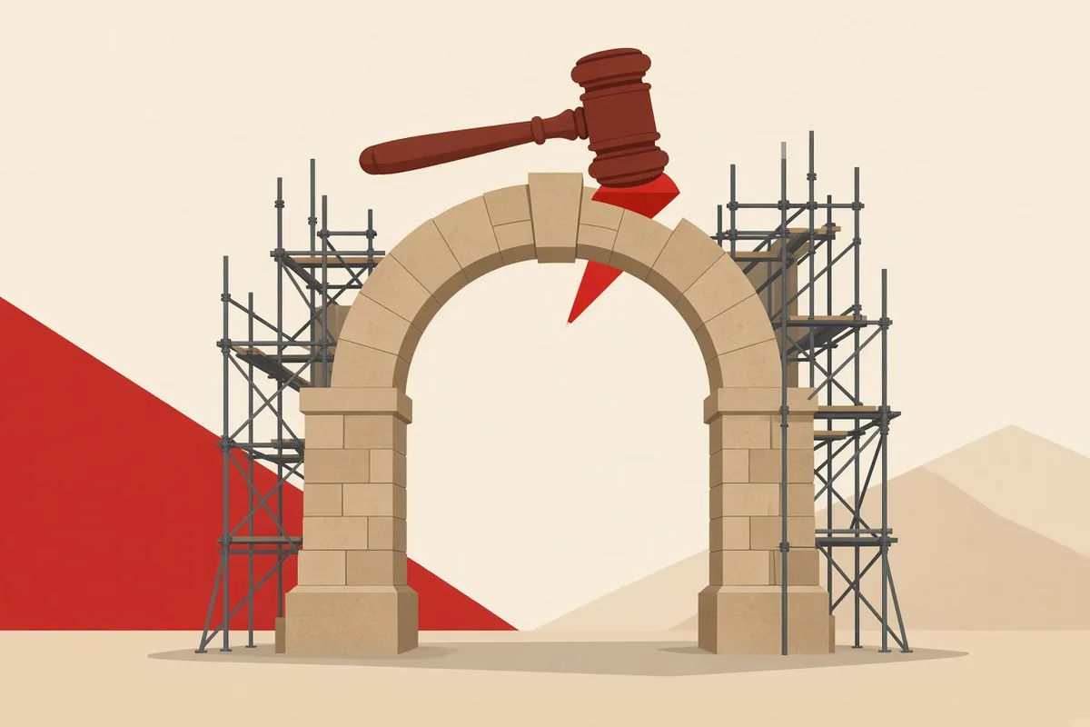 Judge weighs blocking construction of Trump arch