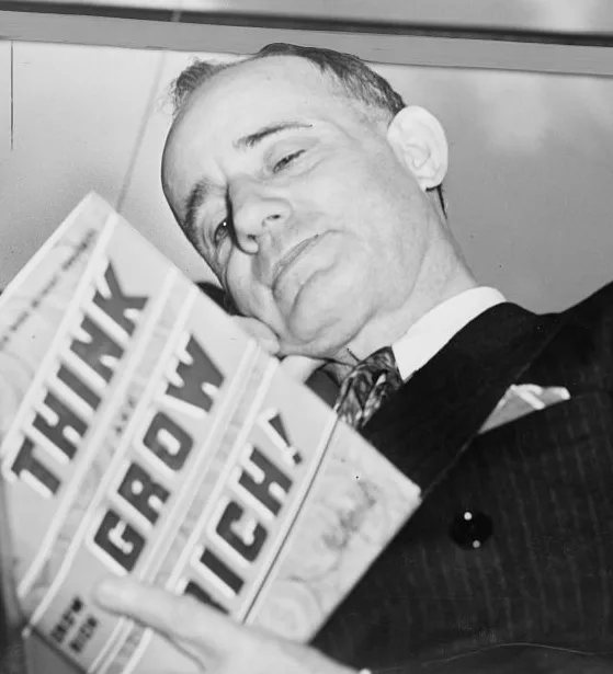 Napoleon Hill argues desire and persistence convert thought into wealth
