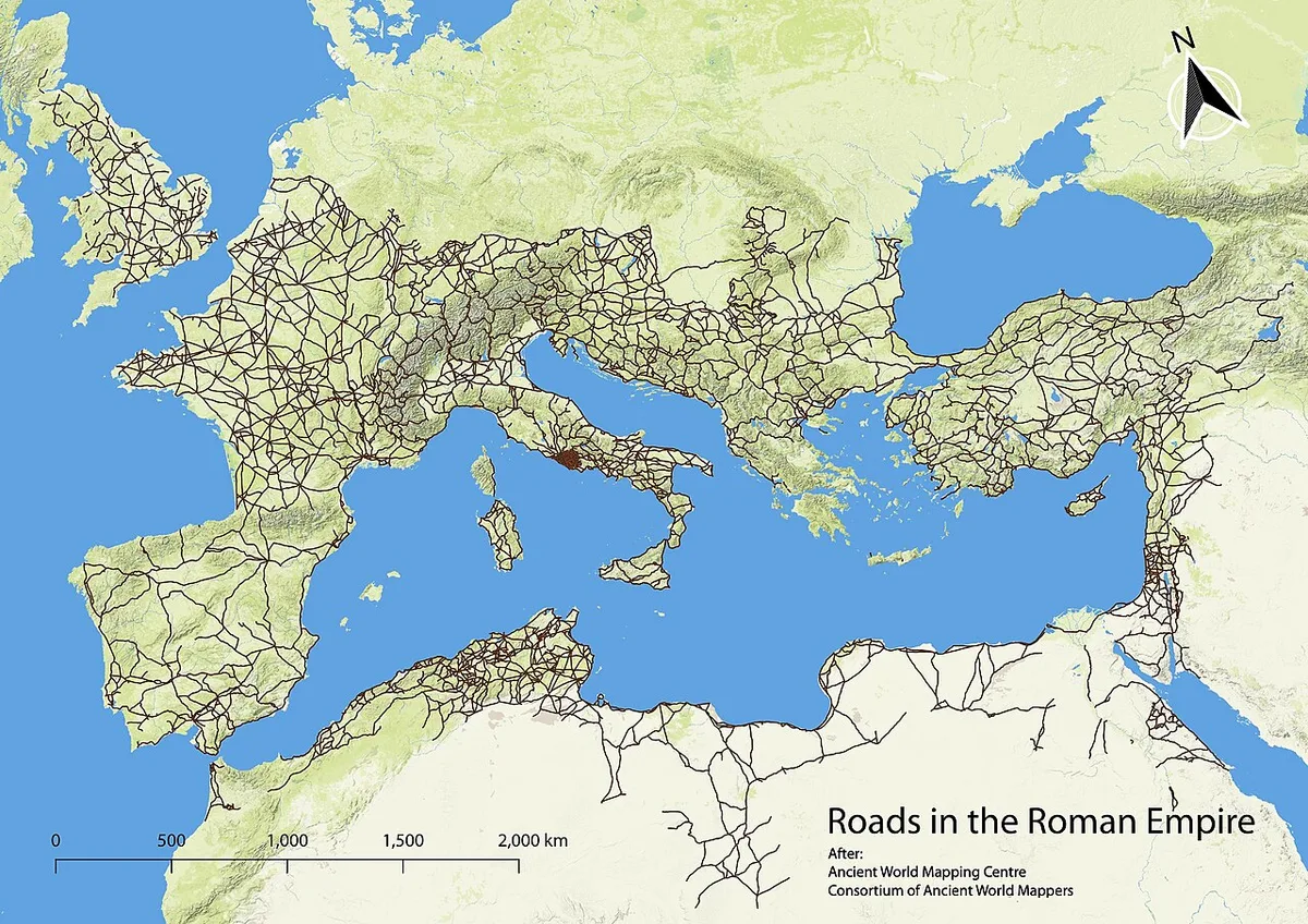 Roman Roads Map Shows Network Was Neither Straight Nor Rome-Centered