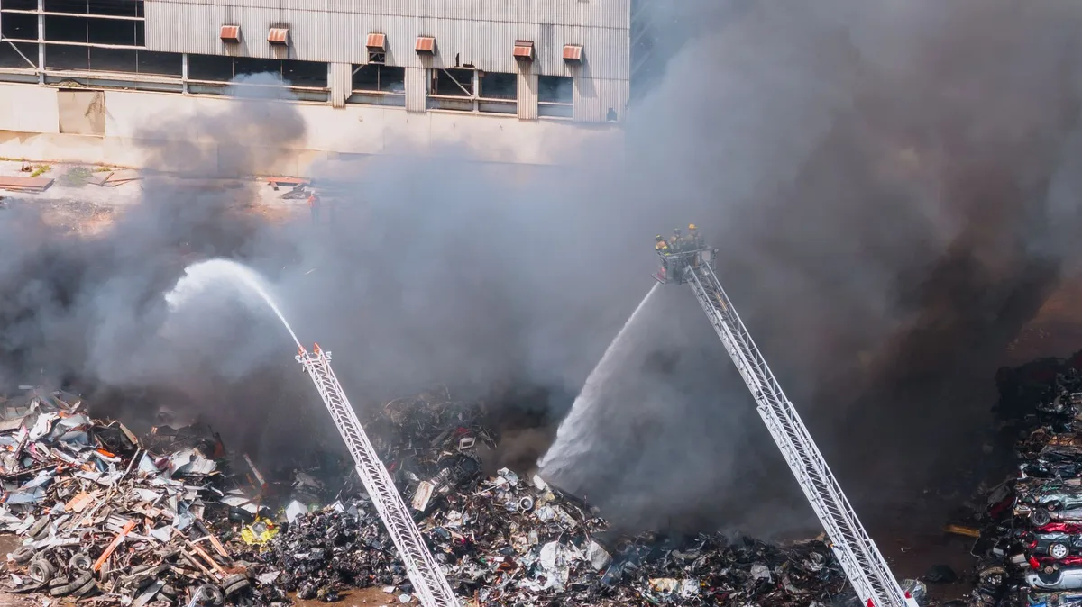 Firefighters Tackle Waste Facility Fires in Three Cities