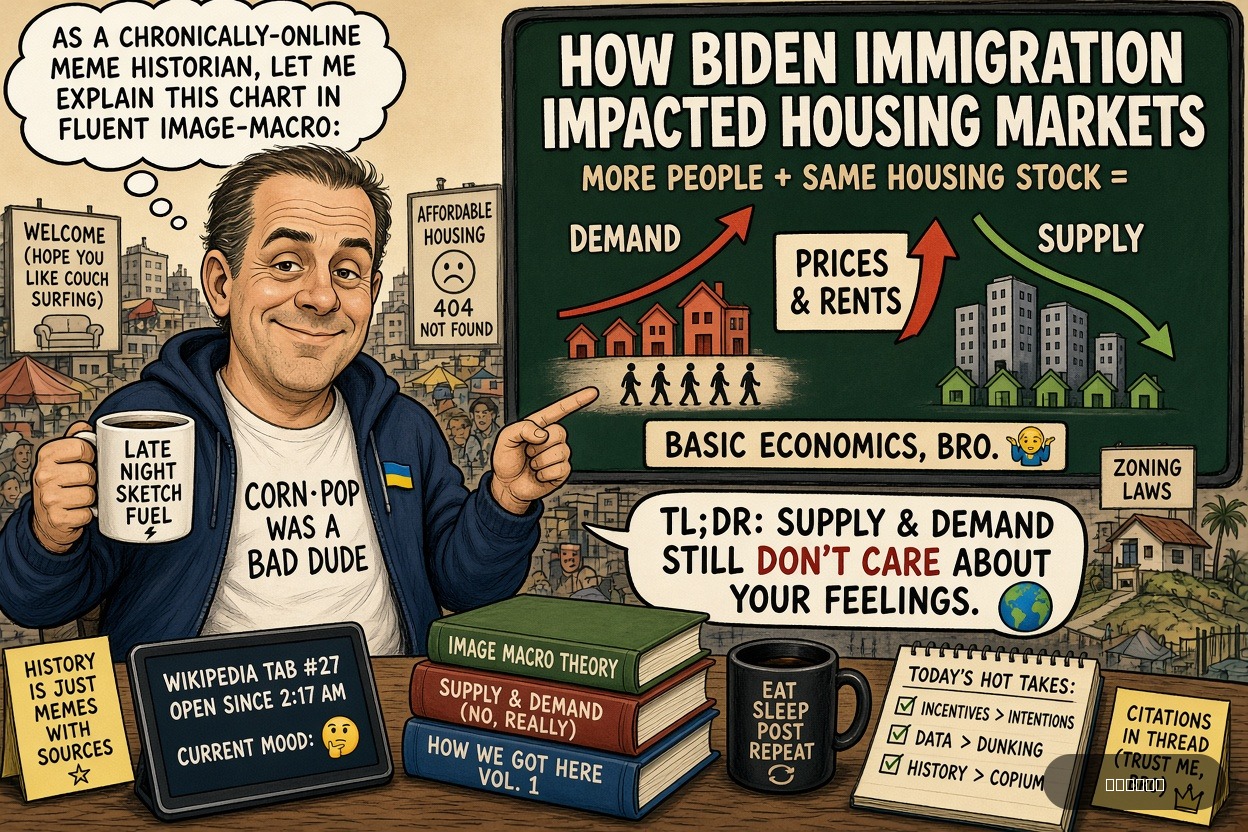 Meme Queen Mae on Hunter Biden — "How Biden Immigration Impacted Housing Markets" · AI parody, fiction for entertainment