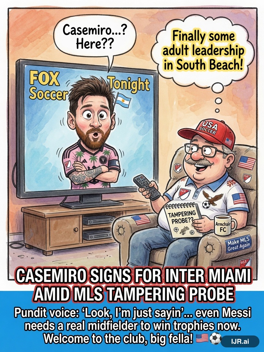 Righty Rich on Lionel Messi — "Casemiro Signs for Inter Miami Amid MLS Tampering Probe" · AI parody, fiction for entertainment