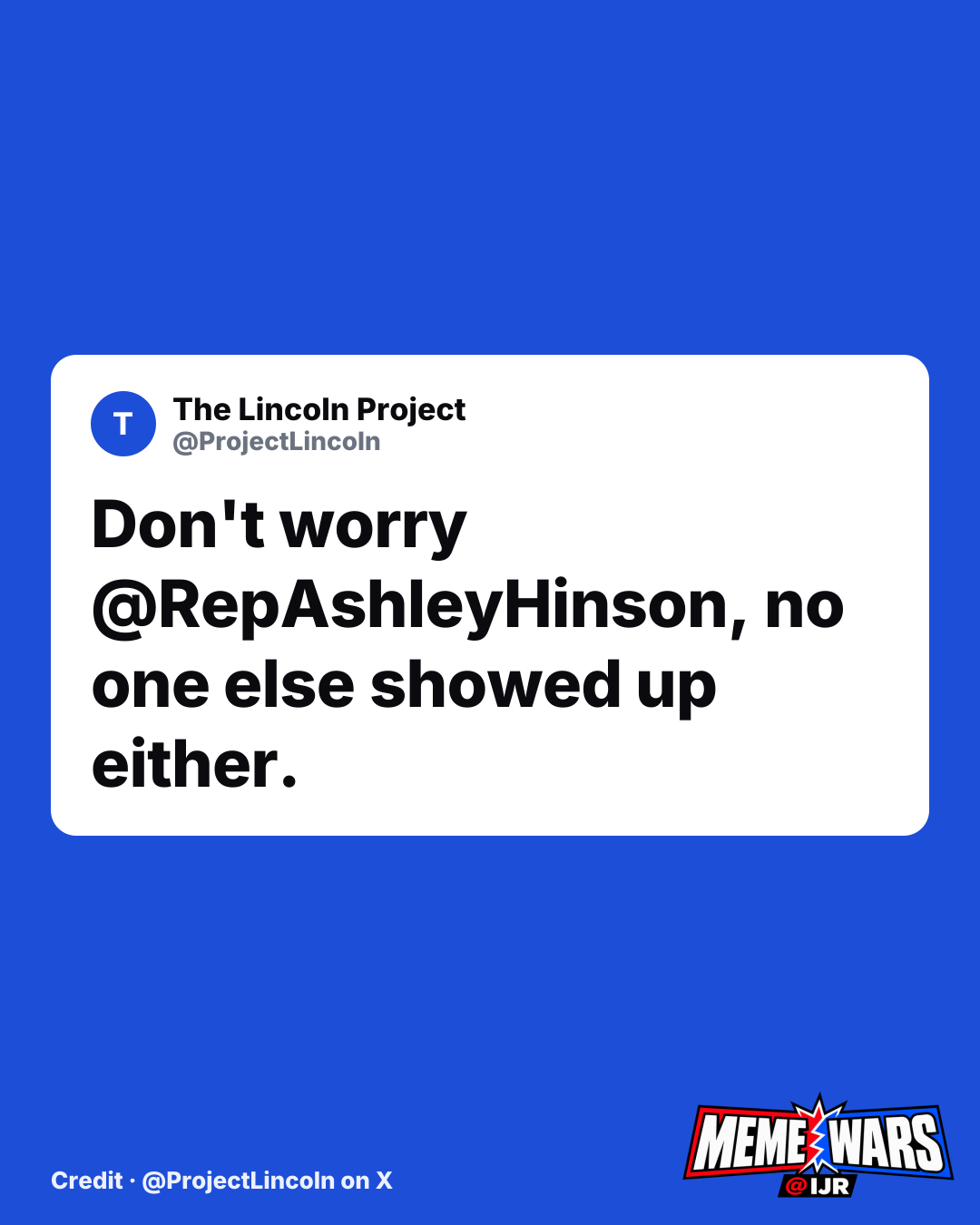 Don't worry @RepAshleyHinson, no one else showed up either.