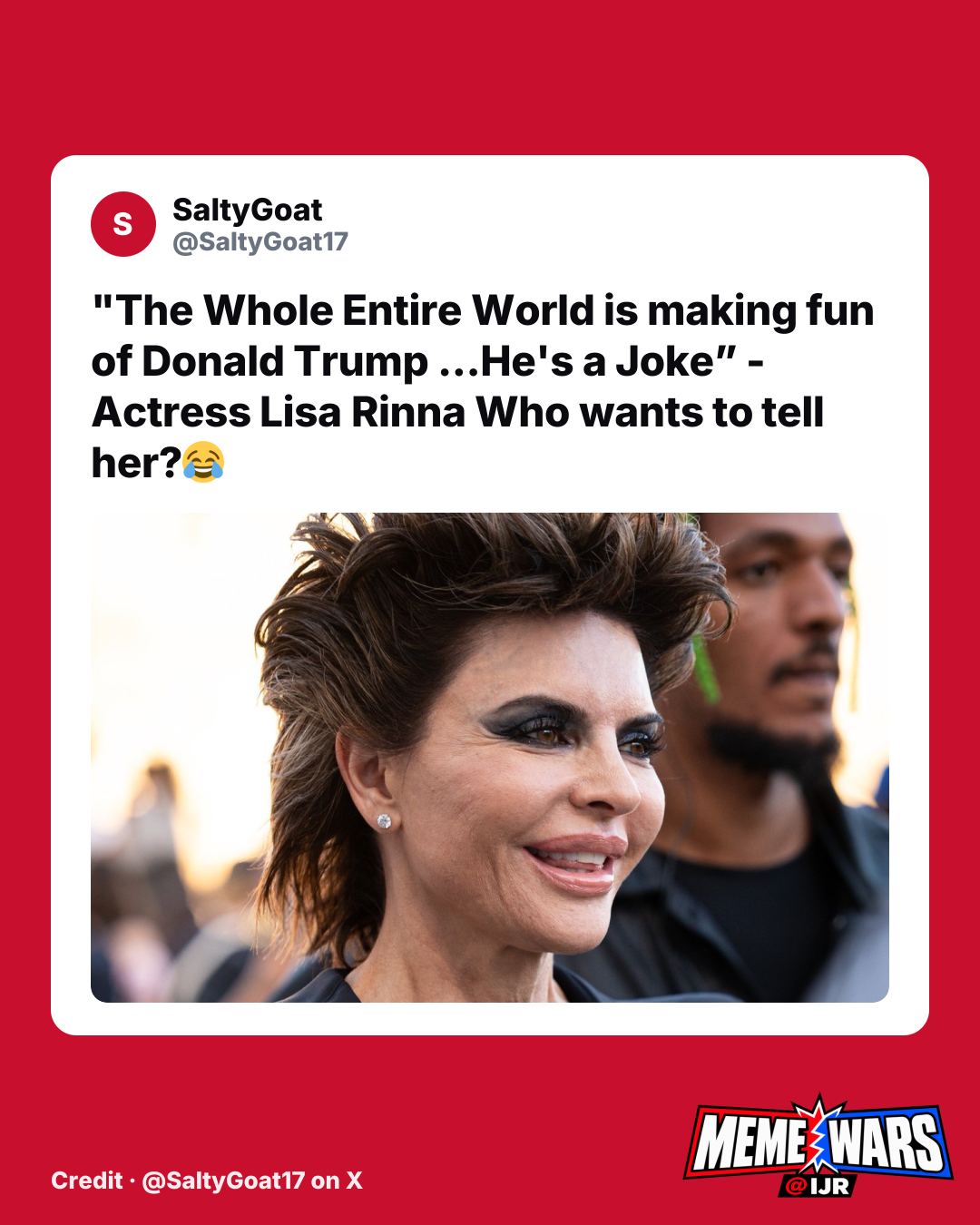 Meme shows Lisa Rinna calling Donald Trump a joke