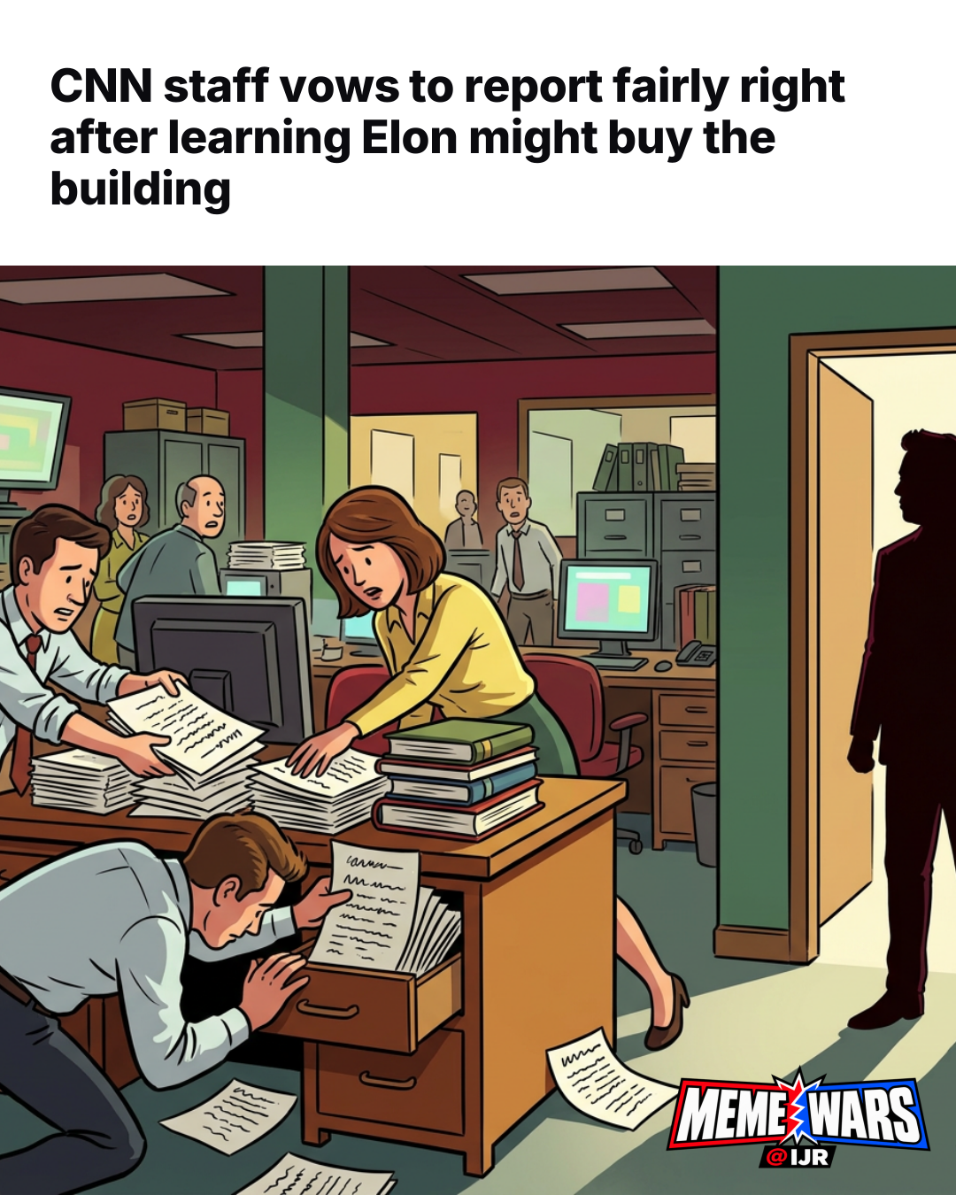 Meme claims CNN staff vows fair reporting after Elon building purchase rumor