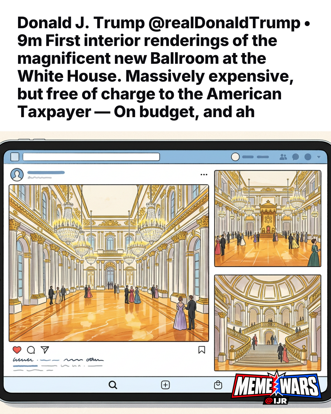 Trump shares first interior renderings of new White House ballroom