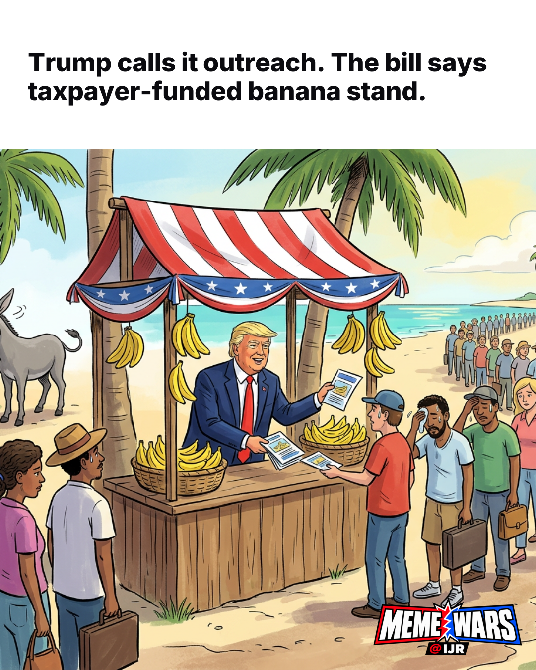 Occupy Democrats meme calls bill taxpayer-funded banana stand