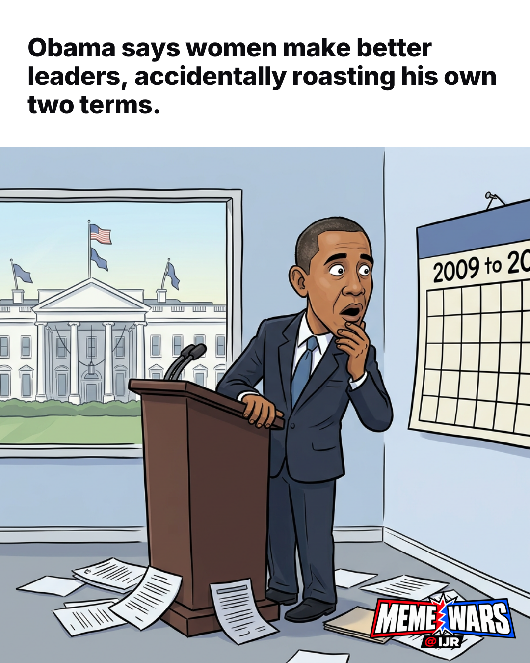 Viral meme frames Obama remark on women leaders as self-critique