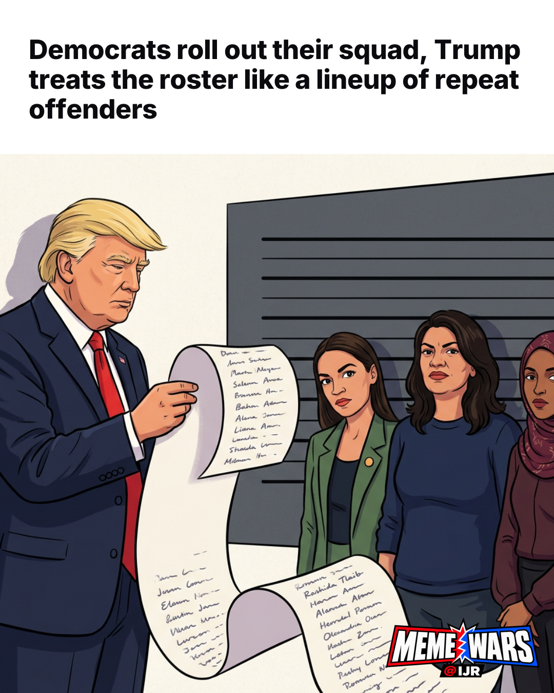 Meme trending on right shows Trump calling Squad repeat offenders