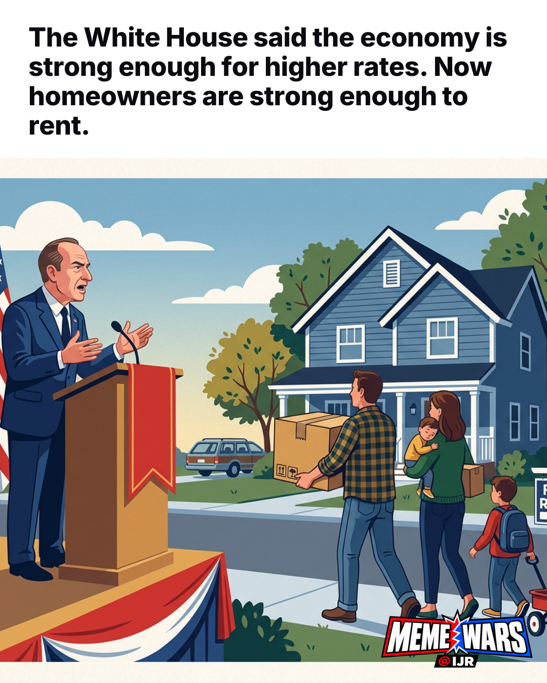 Right-leaning meme twists White House economy comment on rates