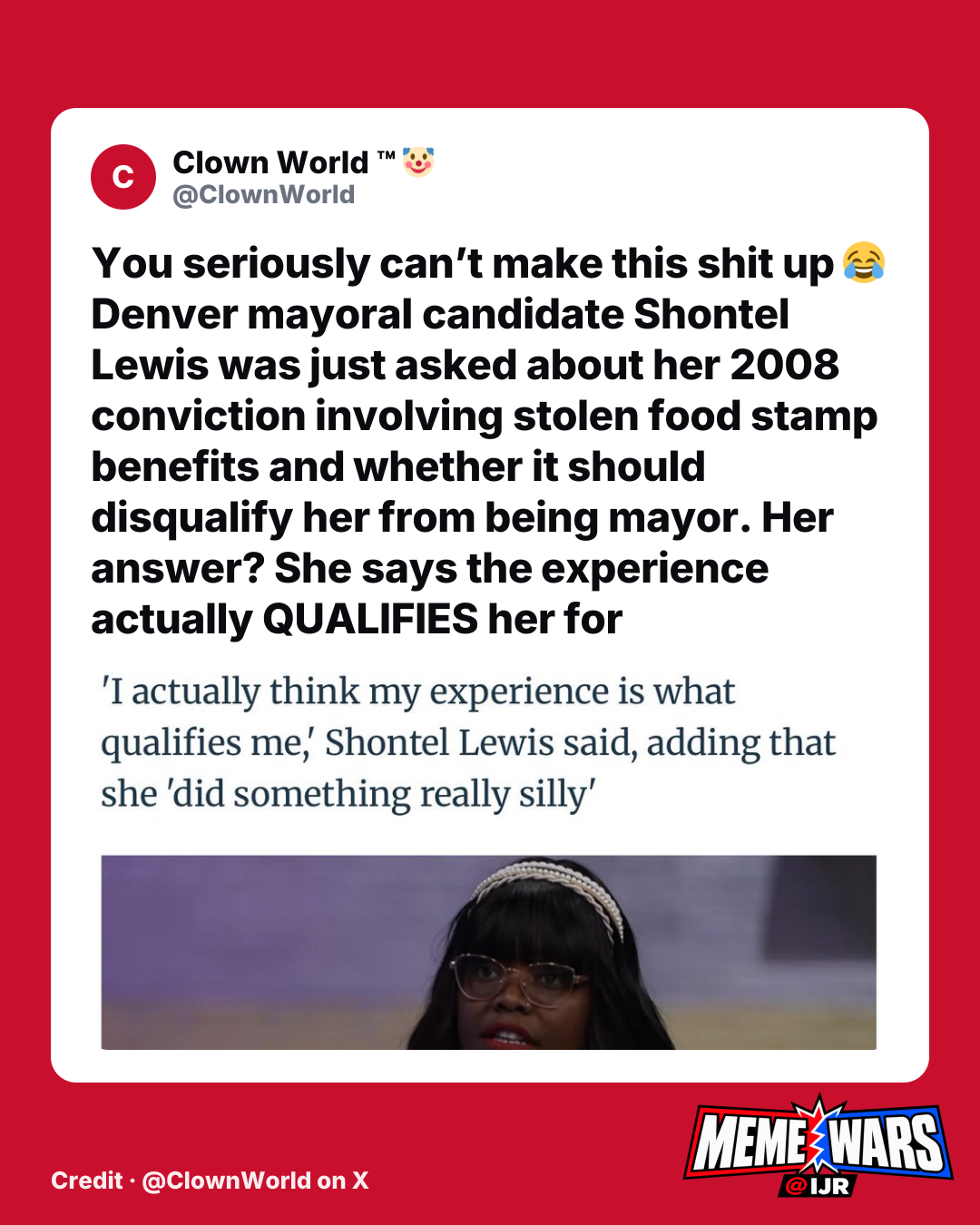 Denver mayoral candidate Shontel Lewis asked about 2008 stolen benefits conviction