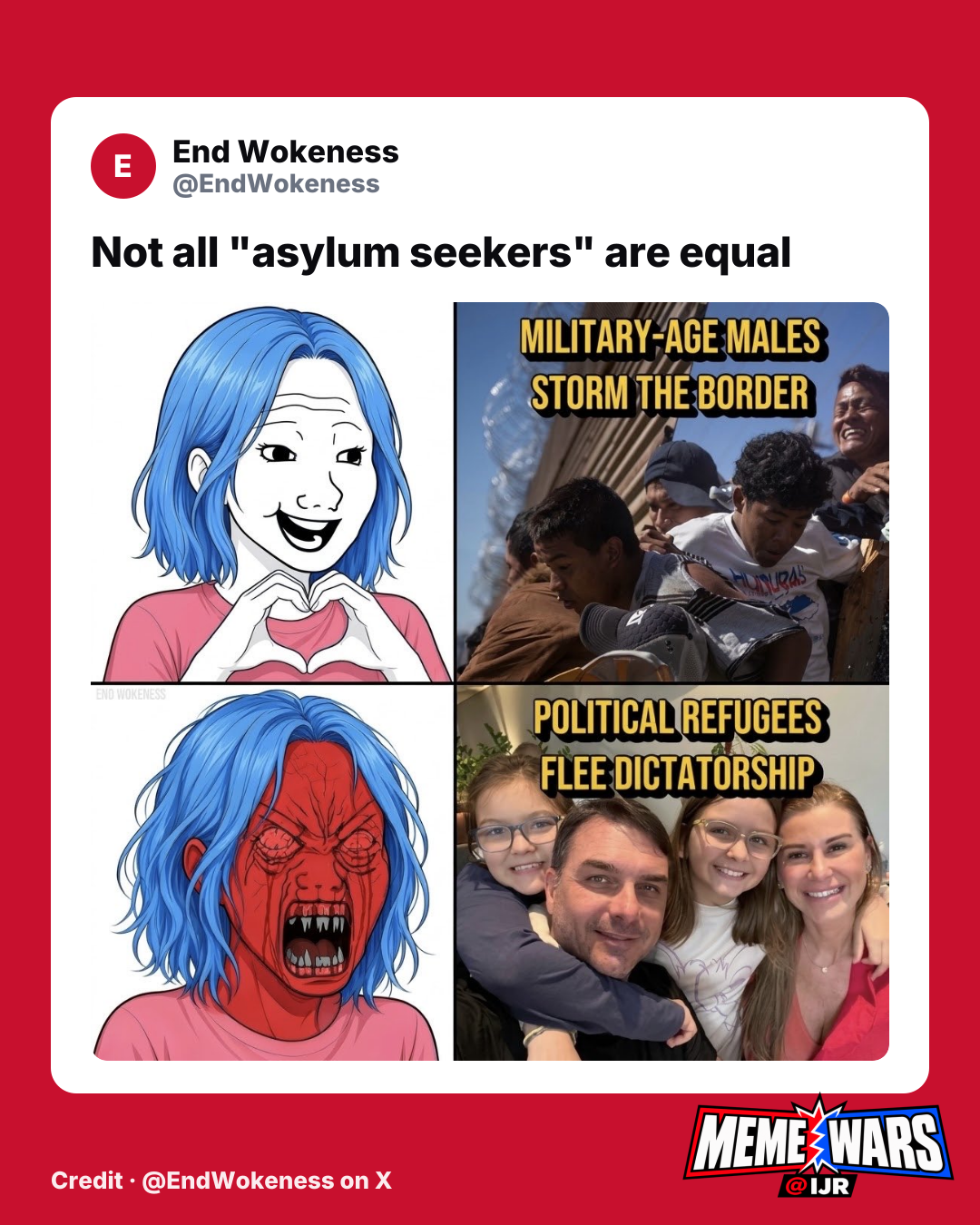 Viral meme questions whether all asylum seekers are equal