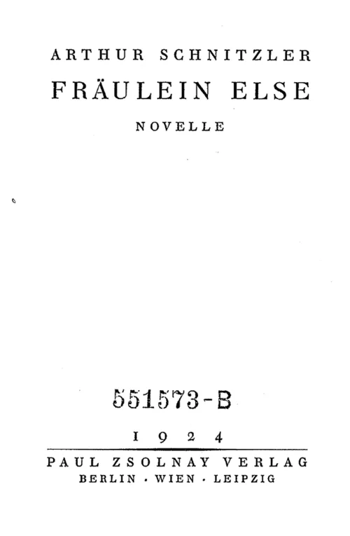Fräulein Else